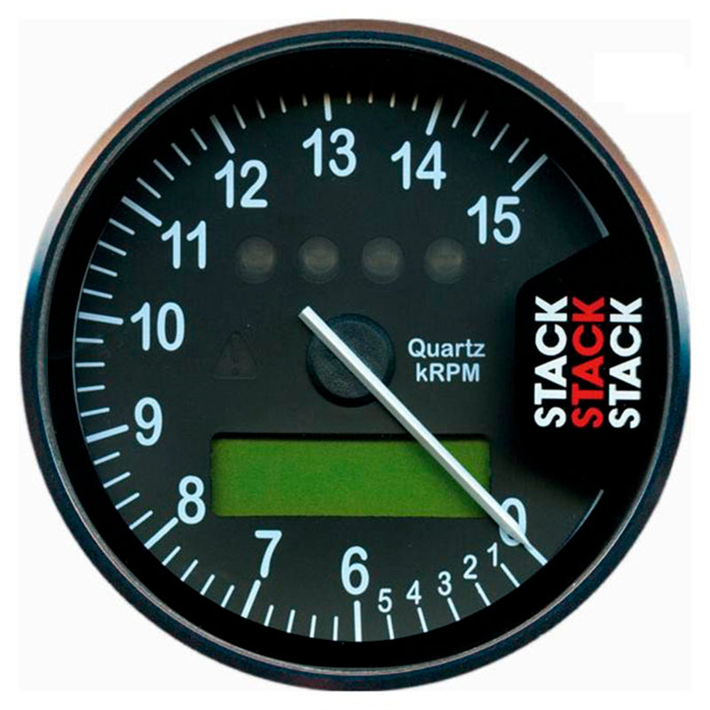 Stack - Contagiri Multifunzione ST700 Street Race 0-6-15.000 RPM (Ø80 mm - Black) - Ravasicorse