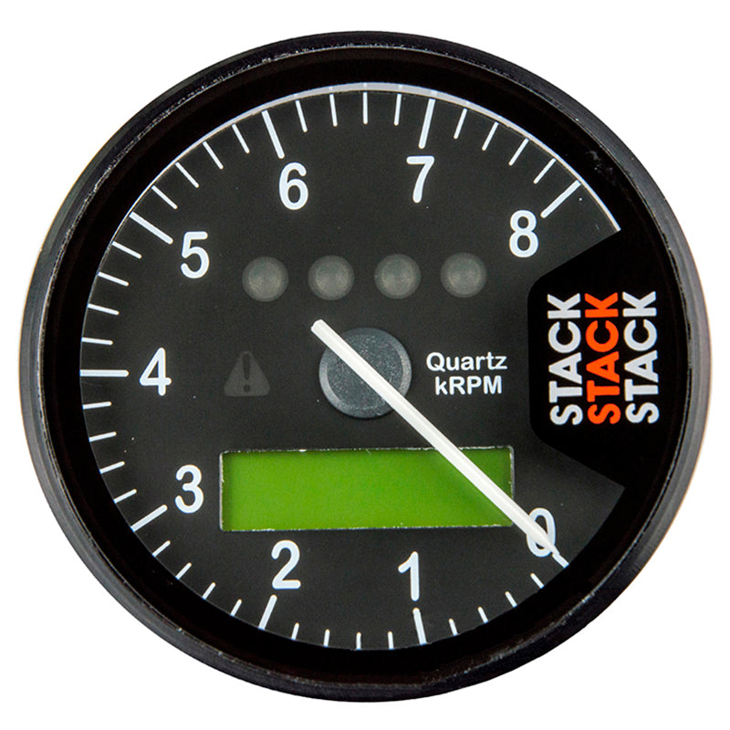 Stack - Contagiri Multifunzione ST700 Street Race 0-8.000 RPM (Ø80 mm - Black) - Ravasicorse