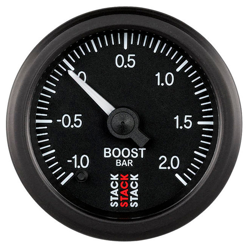 Stack - Passo-Passo pressione turbo -1.0 - +2.0 bar (Ø52 mm - Black) - Ravasicorse