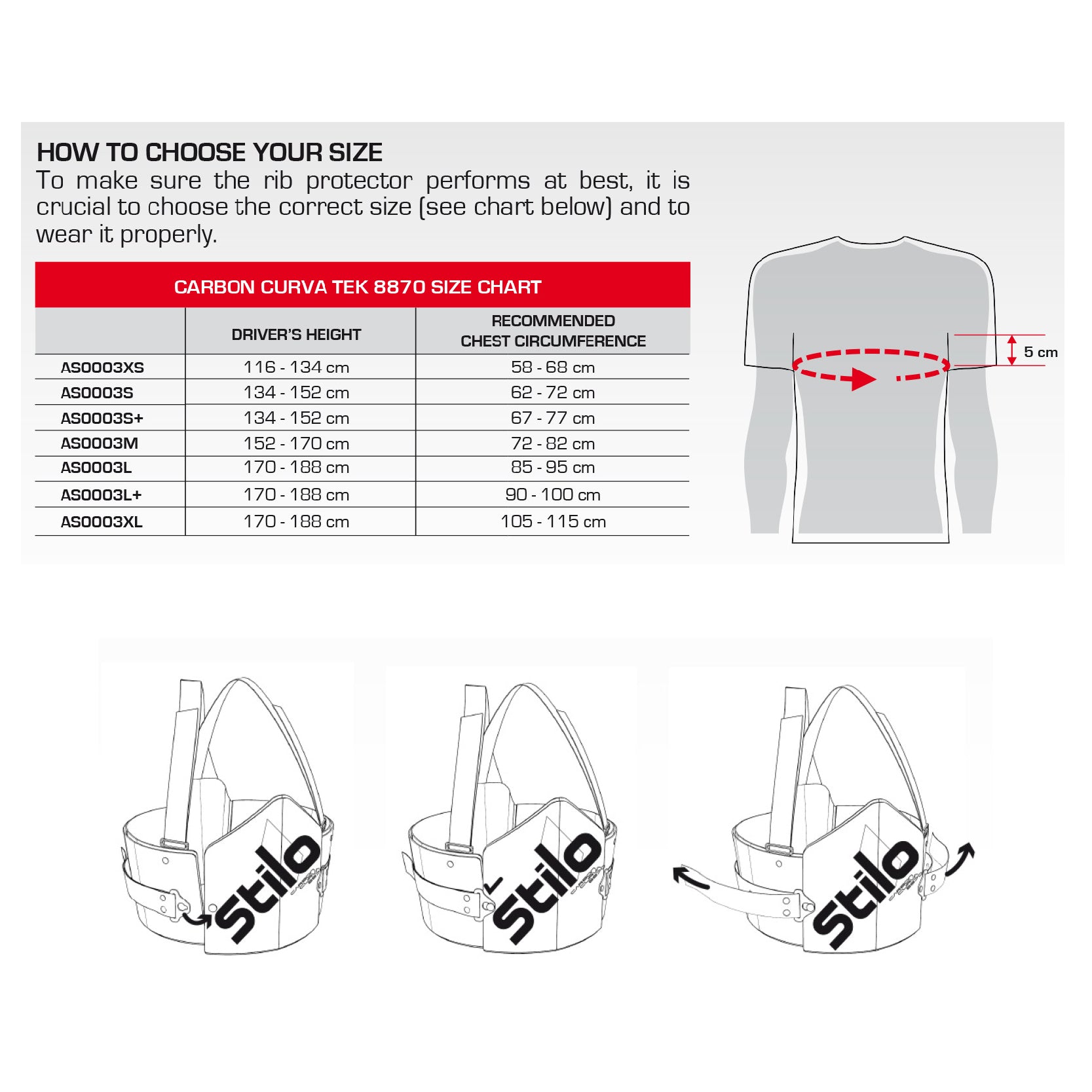 Stilo - Paracostole Carbon Curva - FIA 8870-2018