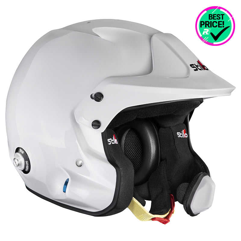 PROMO PACK: Stilo - VENTI4 WRC Composite white Rally (FIA 8859-2024) + Hans - Club & Sport 2 Composite - Ravasicorse