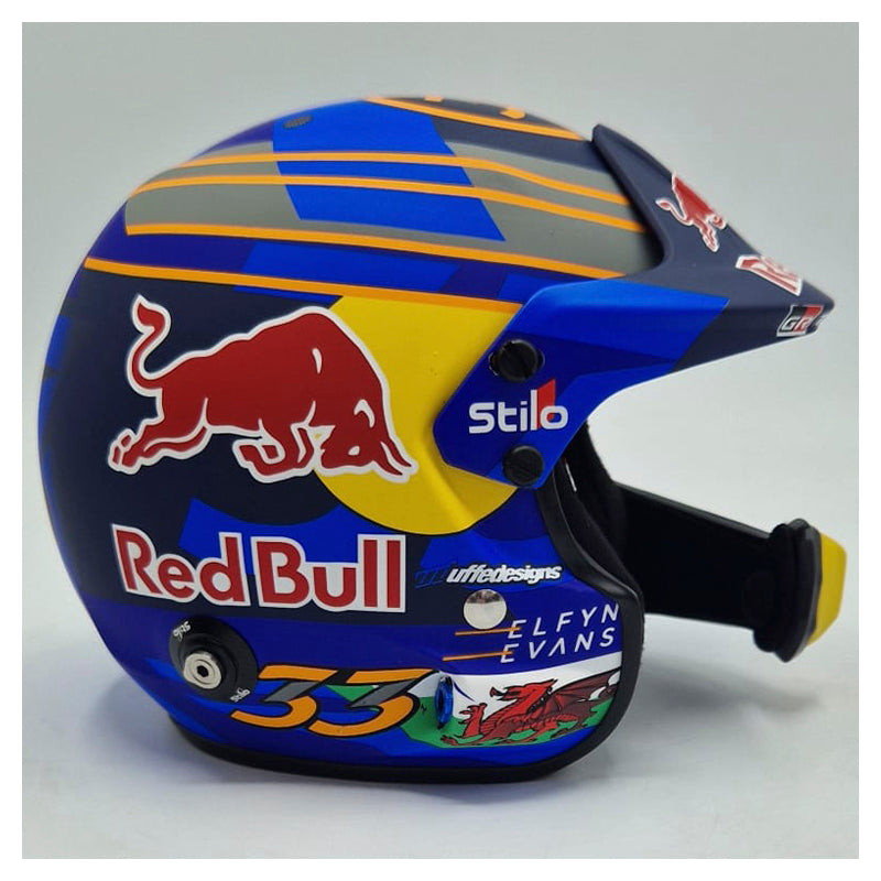 Stilo - Mini Helmet replica Elfyn Evans - Toyota Gazoo Racing (scala 1:2) - Ravasicorse