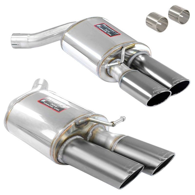 Supersprint - Finale con silenziatore 2 x 100x75 DX+SX (Gun Metal Grey) x Audi A7 Sportback Quattro 3.0 TDI V6 (190-218-272 Hp)