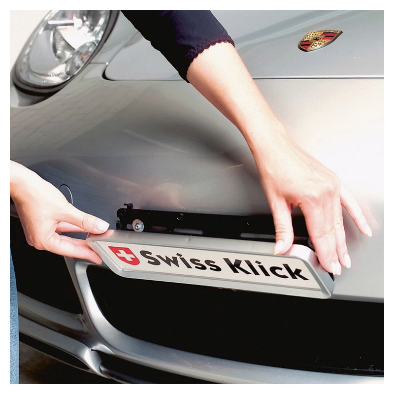 Swiss Klick - Portatarga intercambiabile per auto CH