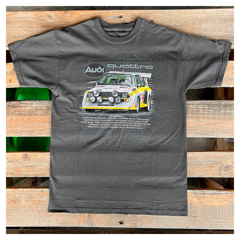 T-Shirt Audi Quattro S1 (grey) - Ravasicorse