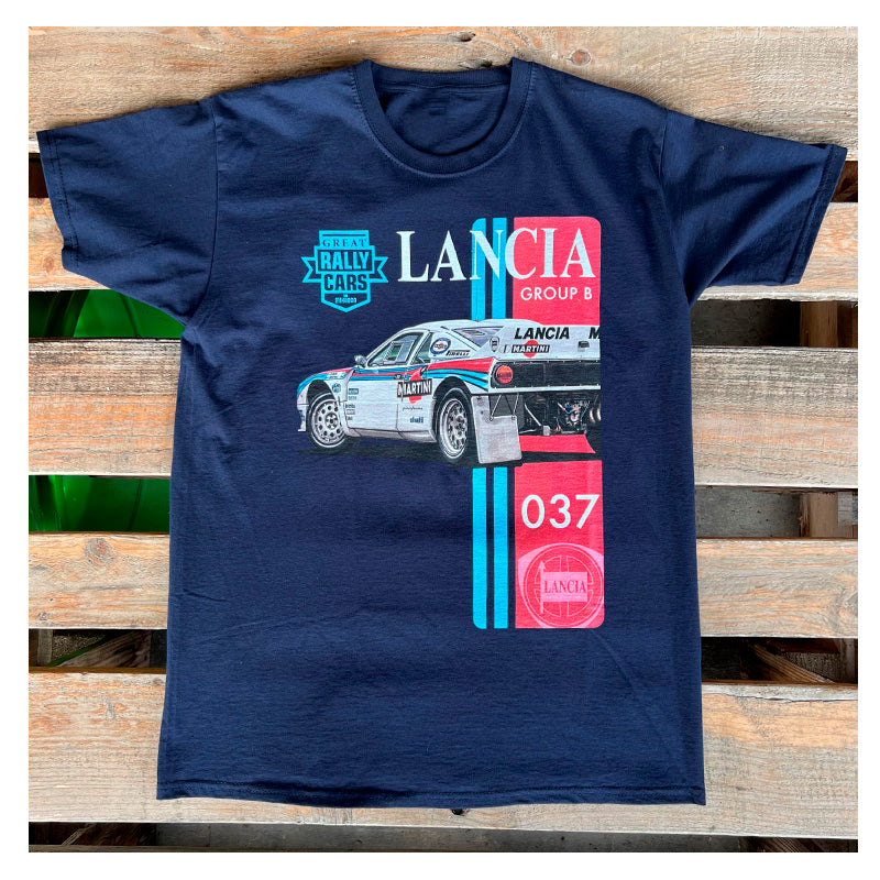 T-Shirt Lancia 037 Group B (blue) - Ravasicorse