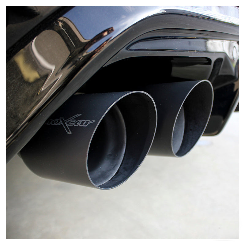 Inoxcar - Finale con silenziatore 2 x Ø90 mm DX+SX (Black Ceramic) - Ravasicorse
