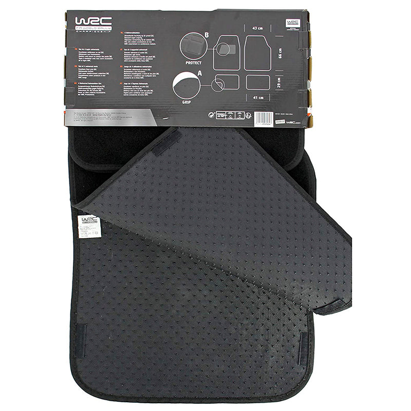 WRC - Set 4 tappetini moquette (pelo raso nero) - Ravasicorse