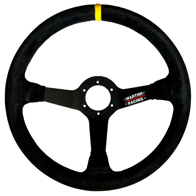 Volante personalizzato Martini Racing (logo inciso - suede leather) - Ravasicorse