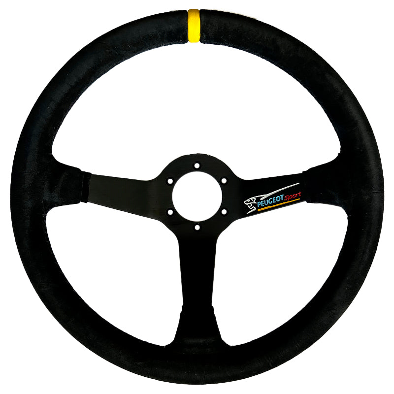 Volante personalizzato Peugeot Sport (logo inciso - suede leather) - Ravasicorse