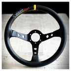 Volante personalizzato Peugeot Motorsport (cuciture gialle)