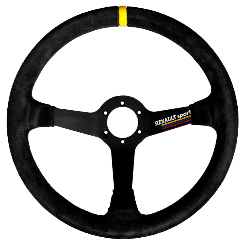 Volante personalizzato Renault Sport (logo inciso - suede leather) - Ravasicorse