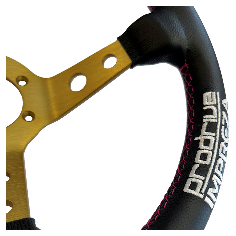Volante personalizzato Subaru Impreza WRX STI (gold - smooth leather)