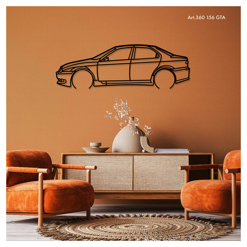 156 GTA - Metal car silhouette - Ravasicorse