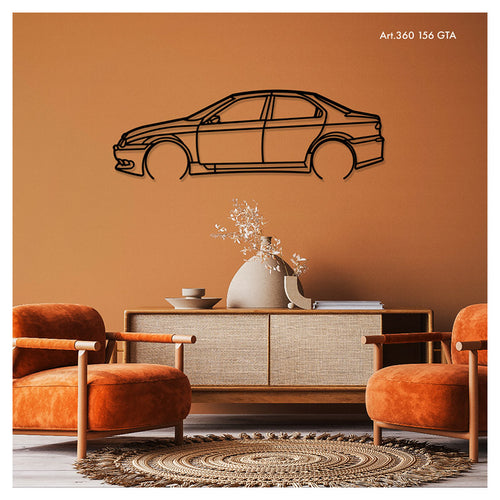 156 GTA - Metal car silhouette - Ravasicorse