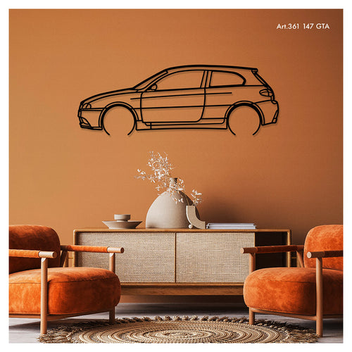 147 GTA - Metal car silhouette - Ravasicorse