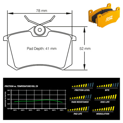 Pagid - Pastiglie freno Audi A3 1.8 20V (1158) - Rear