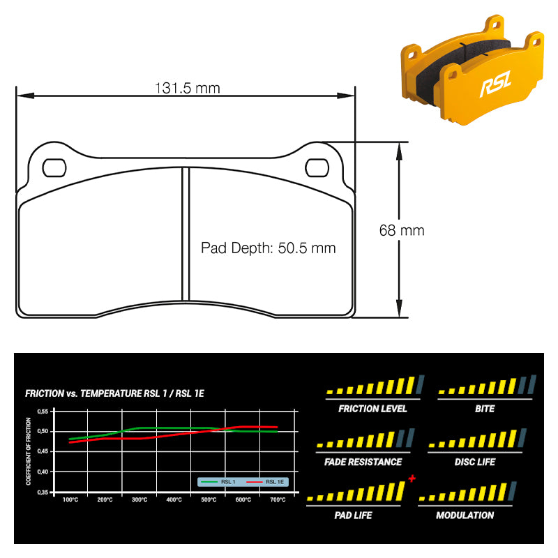 Pagid - Pastiglie freno Dodge Viper SRT-10 (1287) - Front