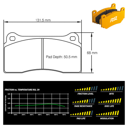 Pagid - Pastiglie freno McLaren F1 / shape rear on inquiry (1287) - Front