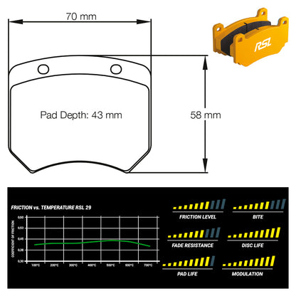 Pagid - Pastiglie freno Cupra Leon Cupra TCR [Mk3 race car] (AP calipers) (1363) - Rear