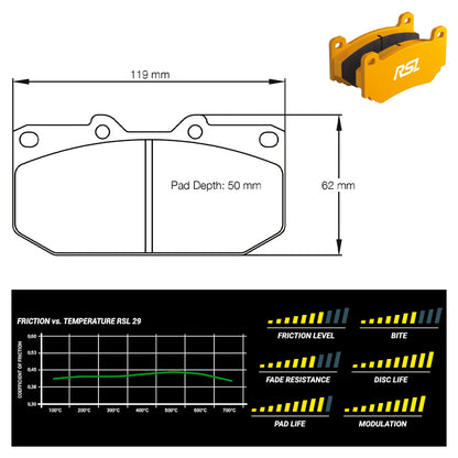 Pagid - Pastiglie freno Subaru WRX Japan + EU (1406) - Front