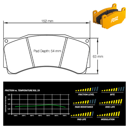 Pagid - Pastiglie freno Aston Martin Vantage V8 GT4 ProDrive [race car] Alcon caliper (1539) - Front