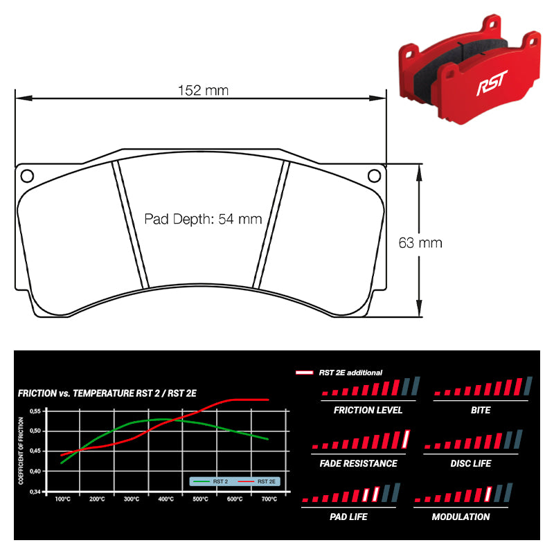 Pagid - Pastiglie freno Aston Martin Vantage V8 GT4 ProDrive [race car] Alcon caliper (1539) - Front