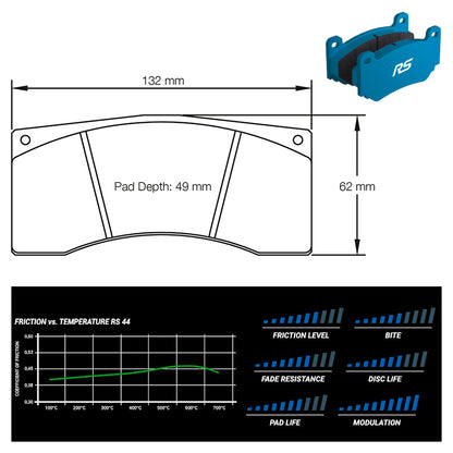 Pagid - Pastiglie freno McLaren 650S GT3 [race car] AP caliper (1674) - Rear