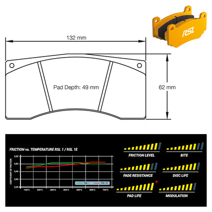 Pagid - Pastiglie freno McLaren MP4-12C GT3 [race car] Akebono caliper (1674) - Rear