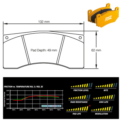 Pagid - Pastiglie freno McLaren MP4-12C GT3 [race car] Akebono caliper (1674) - Rear