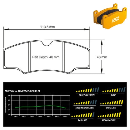 Pagid - Pastiglie freno Mitsubishi Lancer Evo X Gravel Rally [AP Caliper] (1749) - Rear