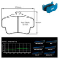 Pagid - Pastiglie freno Porsche 718 Boxster [982] [ceramic brakes] (2405) - Rear - Ravasicorse