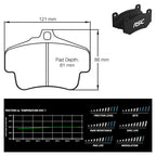 Pagid - Pastiglie freno Porsche 718 Boxster S [982] [ceramic brakes] (2405) - Rear - Ravasicorse