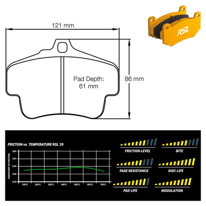 Pagid - Pastiglie freno Porsche 718 Boxster [982] [ceramic brakes] (2405) - Rear