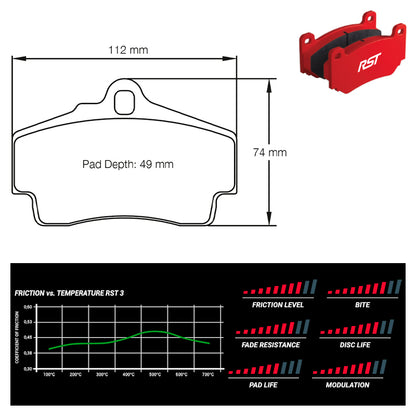 Pagid - Pastiglie freno Porsche 996 3.4 C & 3.6 (2406) - Rear