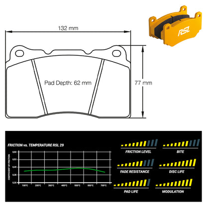 Pagid - Pastiglie freno Aston Martin Vantage V8 GT4 ProDrive [race car] stock OE caliper (2487) - Front