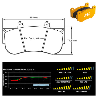 Pagid - Pastiglie freno Porsche 991 RSR GTE [race car] (2564) - Front