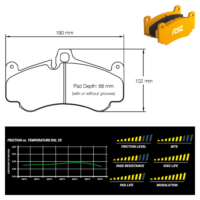Pagid - Pastiglie freno Porsche Cayman [987] [ceramic brakes] (2707) - Front - Ravasicorse