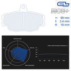 CL Brakes - Pastiglie Freno Renault Clio 1.8 16V / 2.0 Williams (4000 front) - Ravasicorse