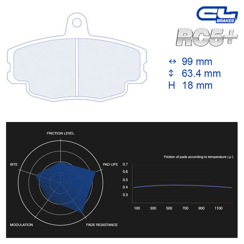 CL Brakes - Kit 4 pz. pastiglie freno (4000) - Ravasicorse