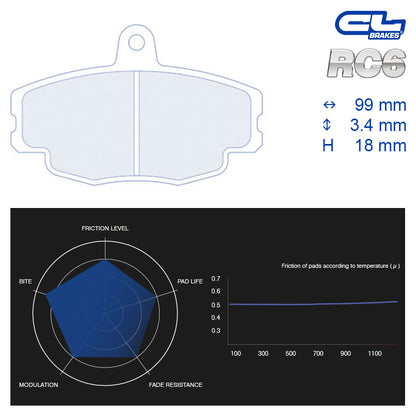 CL Brakes - Pastiglie Freno Renault Clio 1.8 16V / 2.0 Williams (4000 front)