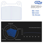 CL Brakes - Kit 4 pz. pastiglie freno (4004T15) - Ravasicorse