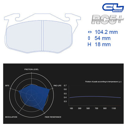 CL Brakes - Kit 4 pz. pastiglie freno (4007)