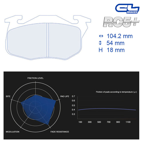CL Brakes - Kit 4 pz. pastiglie freno (4007) - Ravasicorse