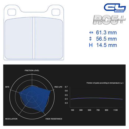 CL Brakes - Kit 4 pz. pastiglie freno (4009T14.5)