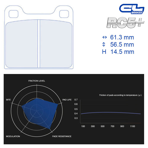 CL Brakes - Kit 4 pz. pastiglie freno (4009T14.5) - Ravasicorse