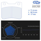 CL Brakes - Kit 4 pz. pastiglie freno (4013) - Ravasicorse