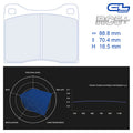 CL Brakes - Kit 4 pz. pastiglie freno (4014T16.5) - Ravasicorse