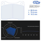 CL Brakes - Kit 4 pz. pastiglie freno (4014T16.5) - Ravasicorse