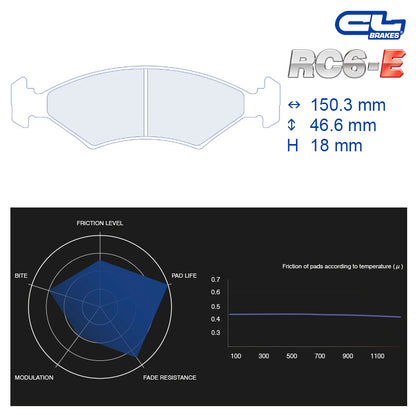 CL Brakes - Kit 4 pz. pastiglie freno (4016)